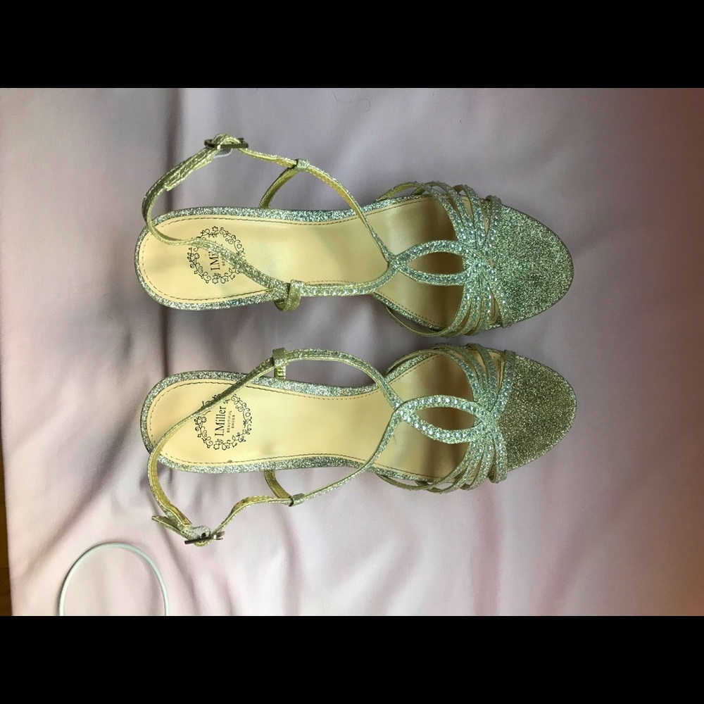 L. Miller Gold High Heels